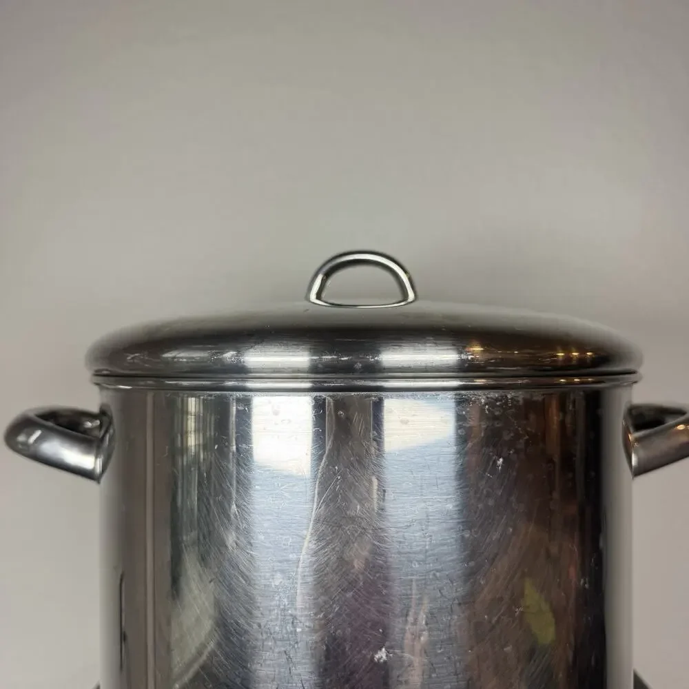 VTG Revere Ware 1801 Copper Bottom 12 Qt Quart StockPot w/ Lid Clinton Illinois